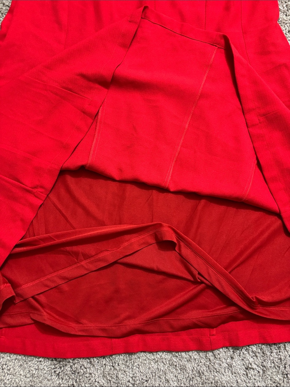 Sleeveless Red A-Line Dress - Picture 4 of 4